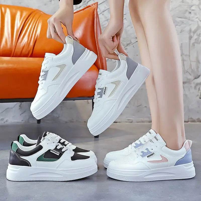 2023 Spring New Women's Breathable White Sneakers - RizzKings.store