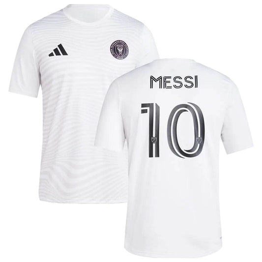 adidas Lionel Messi Inter Miami CF #10 Womens Player Name & Number Performance Shirt (White X-Large) - RizzKings.store