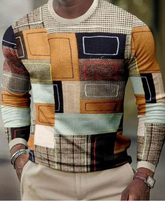 3D Pullover Casual Long Sleeve T-Shirts for Men - RizzKings.store
