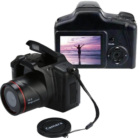Acuvar Digital Camera 16 Megapixel Photo Camera Mini Digital SLR Camera CMOS Sensor 2.4“ TFT LCD Compact Camera 16X Digital Zoom Video Camera for Children Adults Beginners Black - RizzKings.store